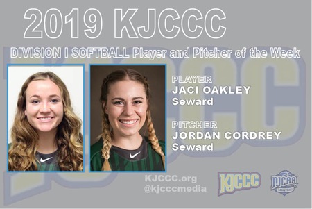 KJCCC Division I Softball Player of the Week - Week 3