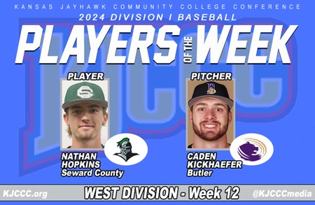 KJCCC West Baseball Player and Pitcher of the Week, Week 12