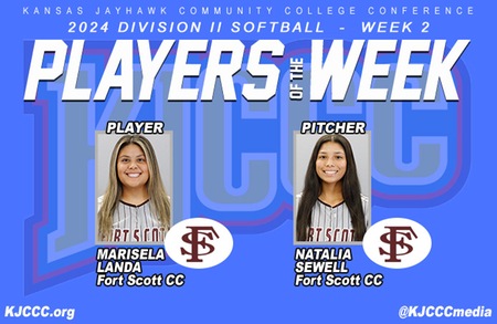 2024 KJCCC Softball Division II Athletes of the Week, Wk. 2